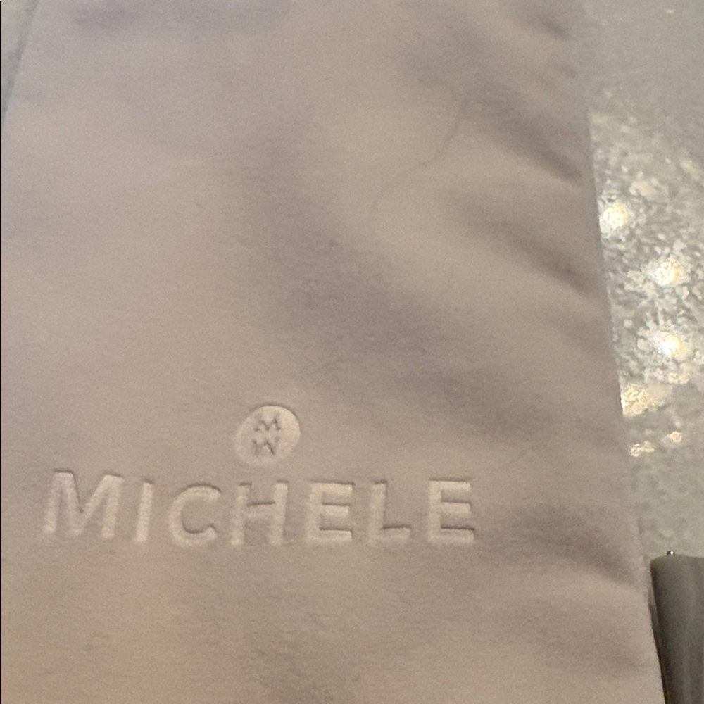Michele Mini Urban Watch – Silver/Green Leather + Gray Silicone Band | EUC - Picture 4 of 6